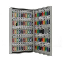 Табло за ключове KL 195 броя - с ел. заключване, снимано отпред, сиво, с наредени ключове вътре