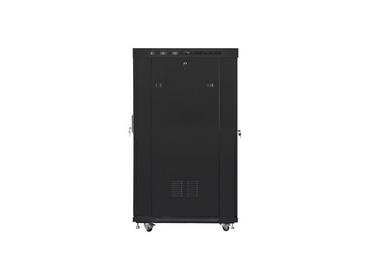 Комуникационен шкаф Lanberg rack cabinet 19' free-standing 22U/800x1000 (flat pack) with mesh door lcd black v2