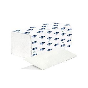 Опаковка хартиени кърпи V‑fold 200 броя, двупластови, размер 21×21 см – комплект BulkySoft