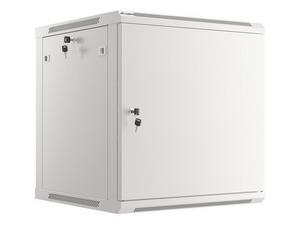 Комуникационен шкаф Lanberg rack cabinet 19' wall-mount 12U/600x600 for self-assembly with metal door grey (flat pack)