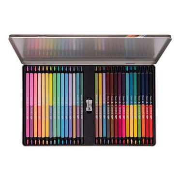 Моливи цветни Daco квадратни 60 цвята металик и пастел