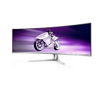 Монитор Philips 49M2C8900L, 48.9' QD-OLED Curved 1800R, 5120x1440@144Hz, 0.03 GtG, 1000cd m/2, 1.000.000:1, Mega Infinity DCR, Adaptive Sync, FlickerFree, Blue Light Soft., 7.5Wx4+DTS, Tilt, Height Adjust, Swivel, 2xHDMI, DP, USB hub