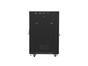 Комуникационен шкаф Lanberg rack cabinet 19' free-standing 22U/800x800 (flat pack) with glass door lcd black v2
