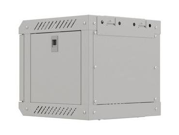 Комуникационен шкаф Lanberg rack cabinet 10' wall-mount 4U/300x300 (flat pack) with glass door grey