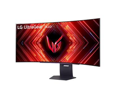 Монитор LG 45GS95QE-B, 44.5' Ultragear OLED 0.03ms (GtG), 21:9 Curved Gaming WQHD+ (3440x1440), 240HZ, 1500000:1, 1300 cd/m2, DCI-P3 98%, AMD FreeSync, NVIDIA G-Sync, VRR, HDR 400 ,PBP&PIP, USB Down/Up-stream, HDMI, DisplayPort, Tilt, Black