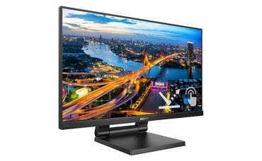 Монитор Philips 222B1TC/00, 21.5' Touch (anti-glare), IPS, WLED, 1920x1080@75Hz, 4ms GTG, 250cd m/2, 1000:1, DCR 50M:1, Adaptive Sync, FlickerFree, Low Blue Mode, 2Wx2, Tilt, Height Adjust, D-SUB, HDMI, DP, USB hub