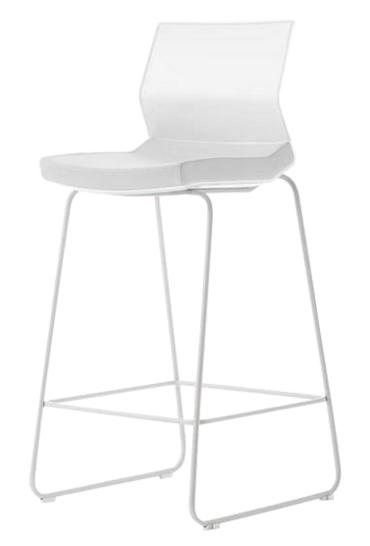 Бар стол АДВИРА ZPL- бяла дамаска