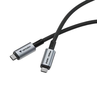 Кабел Verbatim Sync & Charge USB-C to USB-C 240W 40 Gbps 120 cm