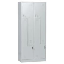 Метален гардероб BTL с 4 отделения 185х80х45 см - сниман отстрани, затворен, сив