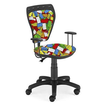 Детски стол Lego - лего, черен полипропилен