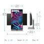Монитор BenQ PD2725U 27' IPS LED 5ms 3840x2160 4K UHD, DesignVue Thunderbolt Mon, AQCOL., 100% sRGB, HDR400, B.I., LBL,KVM Sw, ICCsync, CAD/CAM, DualView, Contr.1200:1, 400 cd/m2, 2xHDMI, DP, Thb 3(PD65W, DP alt), USB3.1 Hub, Sp.2x2.5W, HAdj., Swivel, Til