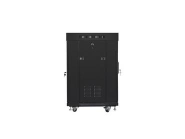 Комуникационен шкаф Lanberg rack cabinet 19' free-standing 15U/600x600 (flat pack) with glass door lcd black v2