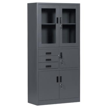 Архивен шкаф BTL EJ с 4 отделения 185х90х40 см- снимка отпред, затворен, празен