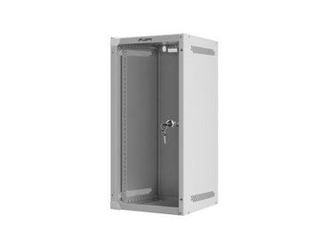 Комуникационен шкаф Lanberg rack cabinet 10' wall-mount 12U/280x310 for self-assembly with glass door grey (flat pack)