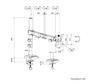 Стойка Neomounts Nero Single Flat Screen Desk Mount (phone holder+Quick-fix clamp/grommet)