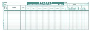 Таблица за явявяне на работа 18 реда вестник