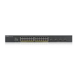 Комутатор ZyXEL XGS1935-28HP, 28 Port Smart Managed PoE Switch, 24x Gigabit PoE and 4x 10G SFP+, hybrid mode, standalone or NebulaFlex Cloud, 375 Watt PoE