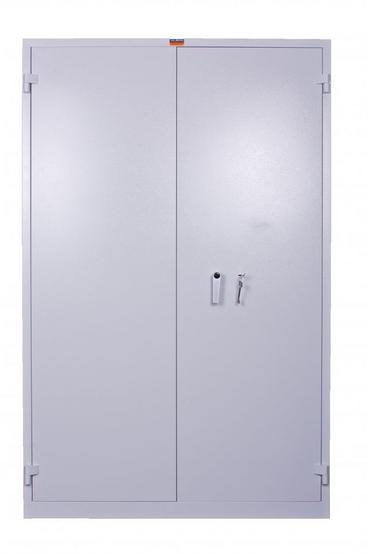 Архивен шкаф PMT  огнеупорен KL с 5 отделения 195x93x52 см- сниман отпред, сив, затворен