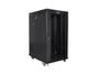 Комуникационен шкаф Lanberg rack cabinet 19' free-standing 22U/800x1000 (flat pack) with mesh door lcd black v2