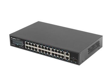 Комутатор Lanberg switch 24x 1GB poe+/2x GB 2x sfp rack 19' gigabit ethernet 250w