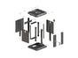 Комуникационен шкаф Lanberg rack cabinet 10' wall-mount 6U/300x300 (flat pack) with glass door black