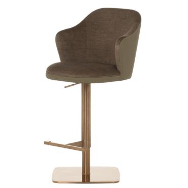 Бар стол БЛАГО- кафяв цвят дамаска