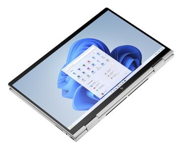 Лаптоп HP Envy x360 15-fe0023nn Natural Silver, Core i7-1355U(up to 5GHz/12MB/10C), 15.6' FHD IPS 400nits Touch, 16GB DDR5 on-board, 1TB PCIe SSD, WiFi AX211 6E + BT5.3, Backlit Kbd, 4C Batt, Win 11 Home