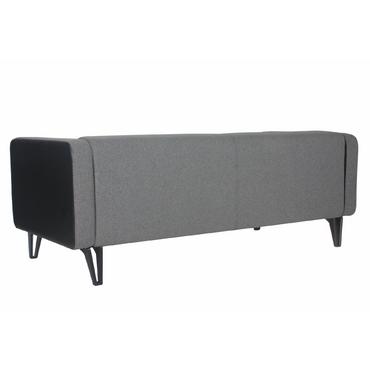 Диван триместен КОНУШ RBN 03 - сниман отрстани в гръб, сива дамаска