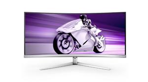 Монитор Philips Evnia 34M2C8600, 34' Curved 1800R, QD-OLED, 3440x1440@175Hz, 0.03ms GtG, 1000cd m/2, 1.000.000:1, Mega Infinity DCR, FlickerFree, Adaptive Sync, LowBlue Mode, 5Wx2+DTS, Tilt, Height Adjust, Swivel, 2xHDMI, DP, USB hub, White