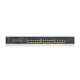 Комутатор ZyXEL XMG1930-30HP, 24-port 2.5GbE Smart Managed Layer 2 PoE 700W 22xPoE+/8xPoE++ Switch with 4 10GbE and 2 SFP+ Uplink