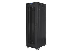 Комуникационен шкаф Lanberg rack cabinet 19' free-standing 42U/600x1000 (flat pack) with mesh door lcd black v2