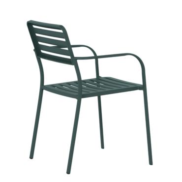 Градински стол ЛАЗУР- снимак отзад, зелен