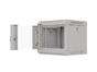 Комуникационен шкаф Lanberg rack cabinet 10' wall-mount 4U/300x300 (flat pack) with glass door grey