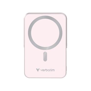Външна батерия Verbatim Charge 'n' Go Power Bank with Stand Magnetic Wireless 10000mAh Pink