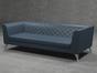 Диван триместен БИТОЛЯ FLP 06 - сниман отстрани, тъмно син на цвят