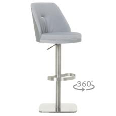 Бар стол ХЕЛЕНА- сив цвят, дамаска