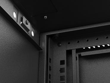 Комуникационен шкаф Lanberg rack cabinet 19' wall-mount 4U/540x350 (flat pack) with glass door black