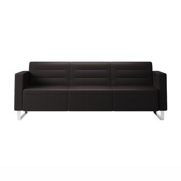 Диван триместен TREND 03 -  сниман в профил, черен на цвят