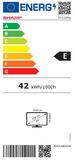 Телевизор Sharp 43FH2EA, 43' LED  Android TV, FHD 1920x1080 Frameless, DVB-T/T2/C/S/S2, Active Motion 400, 2x 8W, Dolby Digital, Chromecast Built-in, 3xHDMI, Video/Audio input (3 x RCA), CI +, USB, Wi-Fi, Bluetooth, LAN, 2 pole Stand