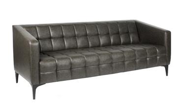 Триместен диван БЕРАТ BOST 03 - кафяв на цвят, сниман отпред