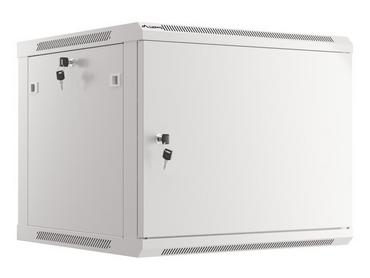 Комуникационен шкаф Lanberg rack cabinet 19' wall-mount 9U/600x600 for self-assembly with metal door grey (flat pack)