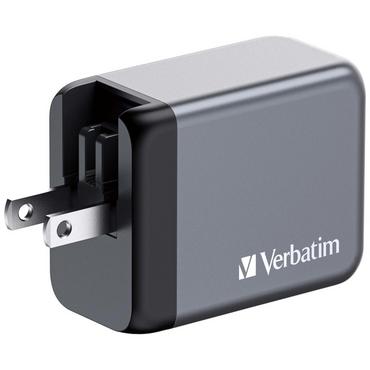 Зарядно устройство Verbatim GNC-65 GaN Charger 3 Port 65W USB A/C (EU/UK/US)