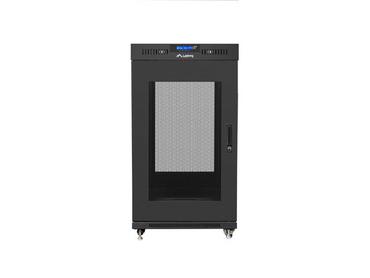 Комуникационен шкаф Lanberg rack cabinet 19' free-standing 22U/800x800 (flat pack) with glass door lcd black v2