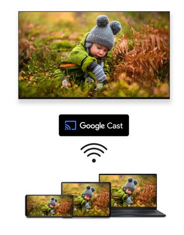 Телевизор Thomson 65' QLED Google TV; 3840 x 2160 (4K UHD), 4000:1, QLED, 60 Hz, DVB-T/T2/C/S/S2, HDR10, Wi-Fi, Bluetooth, LAN, HDMI 2 (2.0) + 2 (2.1), USB 2 (2.0) + 1 (3.0),Central Swivel Stand, Dark gray