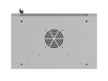 Комуникационен шкаф Lanberg rack cabinet 19' wall-mount 6U/540x350 (flat pack) with glass door grey
