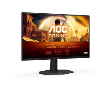 Монитор AOC 25G42E, 24.5' Fast IPS WLED, 1920x1080@180Hz, 1ms GtG, 0.5ms MPRT, 300cd m/2, 1000:1, 80M:1, Adaptive Sync, FlickerFree, Low Blue Light, Tilt, HDMI, DP