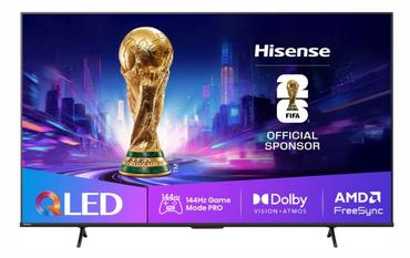 Телевизор Hisense 75' E7Q Pro, 4K Ultra HD 3840x2160, QLED, Quantum Dot, 144Hz, HDR 10+ adaptive, HLG, Dolby Vision, Hi-Concerto,Dolby Vision Atmos, Smart TV, WiFi 5GHz, WiFi Direct,Light Sensor, BT, Anyview Cast, 4xHDMI, 2xUSB, LAN, CI+, DVB-T2/C/S2, Bla