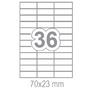 Самозалепващи етикети 70x23 36 бр.