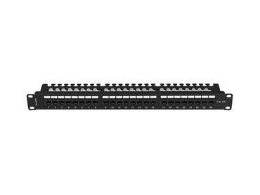 Пач панел Lanberg patch panel 24 port 1U 19' CAT.6a utp with cable organizer black