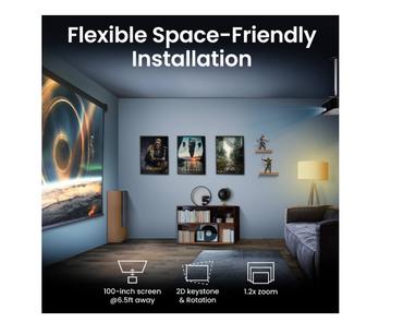 Мултимедиен проектор BenQ TK700ST DLP, 4K UHD (3840x2160), HDR, Ultra-fast 4ms, 10K:1, 3000 AL, 1.2x Zoom, Keystone 2D, Console Gaming, 2xHDMI, USB, RS232, Speaker 5W, eARC, Dolby Atmos, Audio out, 28dB (Eco)